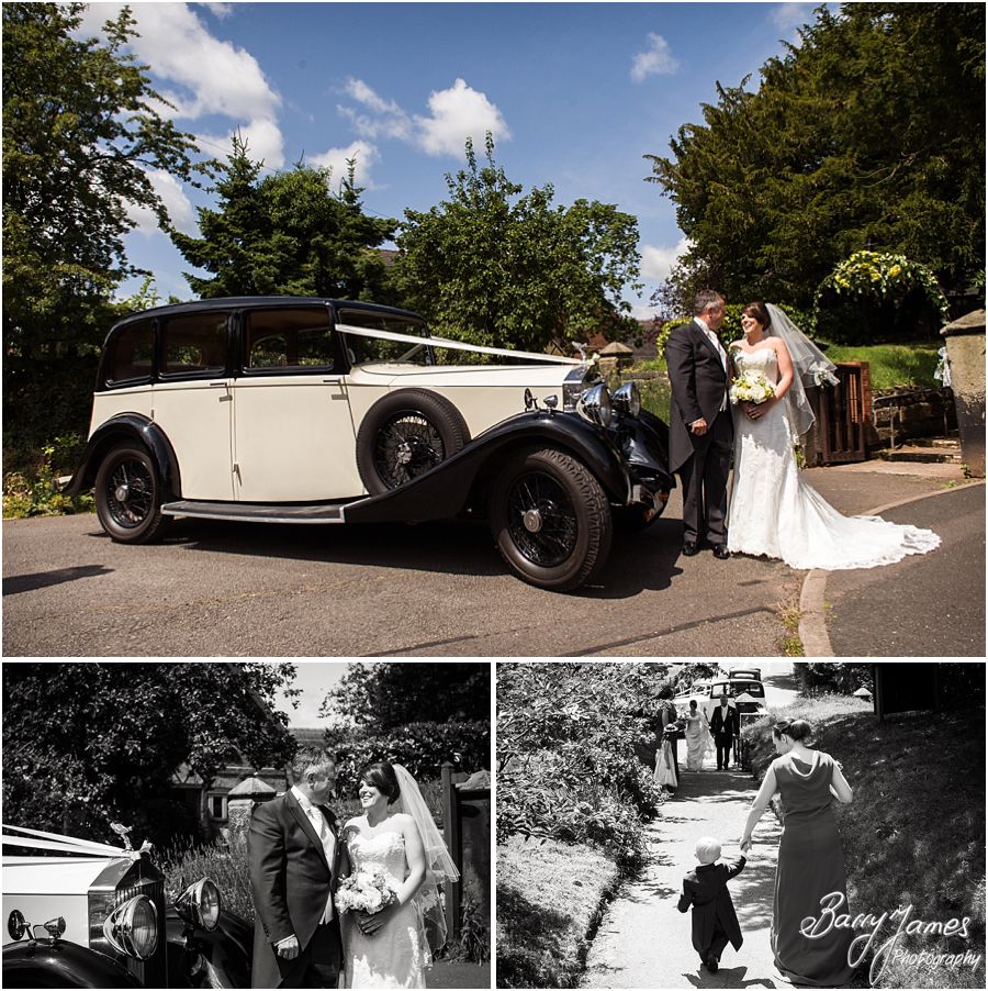 Relaxed photographs of the bridal party at St John the Baptist in Armitage by Rugeley Wedding Photographer Barry James