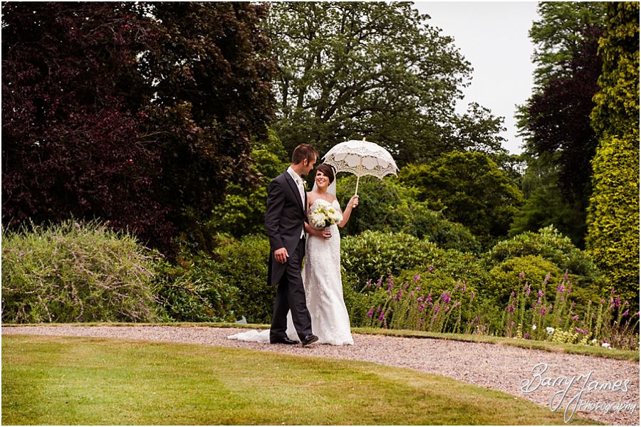 Natural and elegant bridal portraits at Sandon Hall in Staffordshire by Recommended Wedding Photographer Barry James