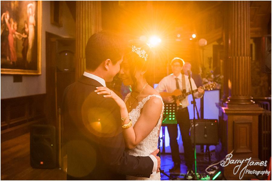 Fabulous evening photographs of the dancing and party at Sandon Hall in Stafford by Stafford Wedding Photographer Barry James
