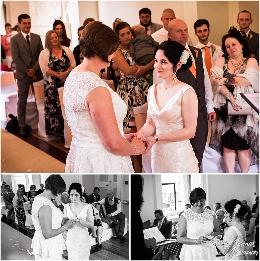 Unobtrusive photographs of the wedding ceremony at Clearwell Castle in Gloucestershire by Gloucester Wedding Photographer Barry James