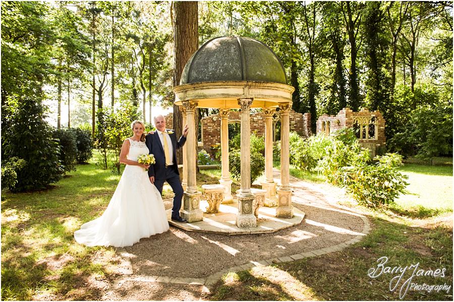 Creative portraits utilising the beautiful featured in the gardens at Moxhull Hall in Sutton Coldfield by Sutton Coldfield Wedding Photographer Barry James