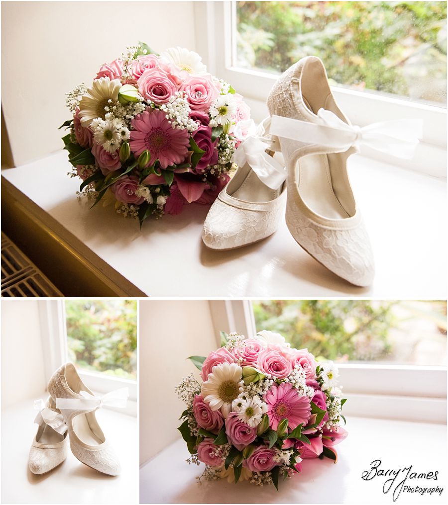 Beautiful bridal gown and stunning details for the wedding at Hawkesyard Estate in Rugeley by Rugeley Wedding Photographer Barry James