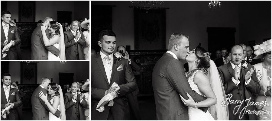 Creative contemporary photos capturing the emotion and story of the wedding ceremony at Hawkesyard Estate in Rugeley by Rugeley Wedding Photographer Barry James