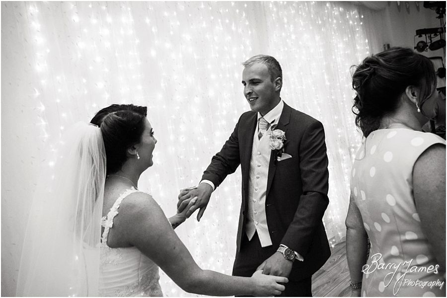 Creative natural photographs capturing the spirit and excitement of the first dance and the fabulous party at Hawkesyard Estate in Rugeley by Rugeley Wedding Photographer Barry James