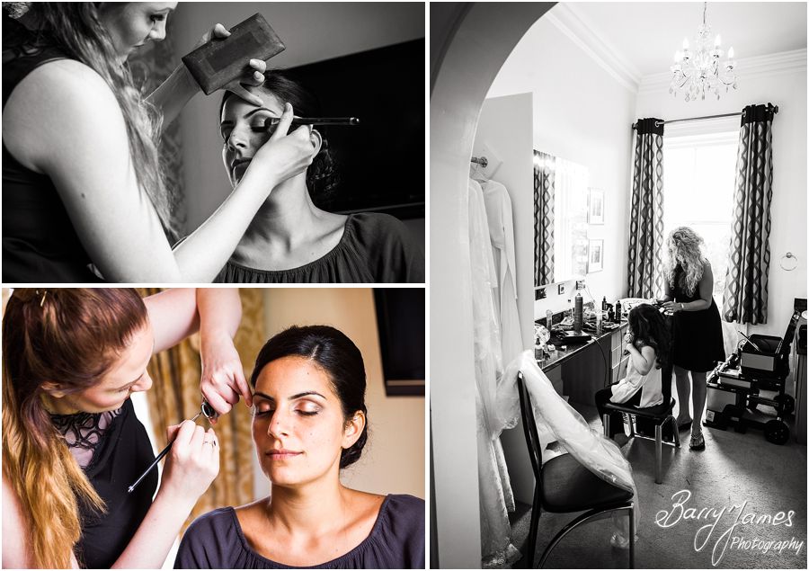 Candid photos of the bridal preparations at The Upper House in Barlaston by Stone Wedding Photographer Barry James