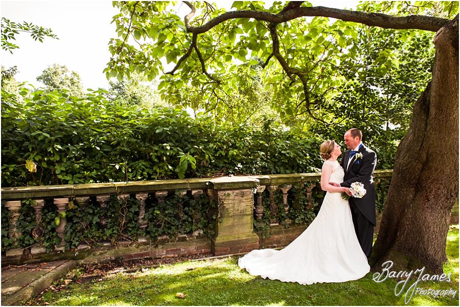 Beautiful portraits in the memorial gardens for Lichfield Wedding