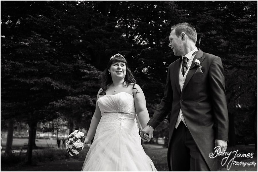 Relaxed natural photographs on the wedding day at Walsall Arboretum in Walsall by Walsall Wedding Photographer Barry James