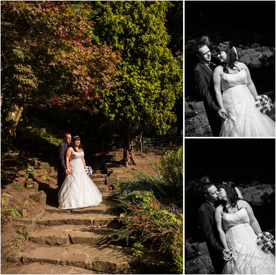 Relaxed natural photographs on the wedding day at Walsall Arboretum in Walsall by Walsall Wedding Photographer Barry James