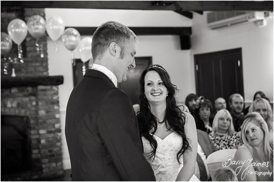 Unobtrusive photographs that show the emotion and feeling of the wedding ceremony at Oak Farm in Cannock by Cannock Wedding Photographer Barry James