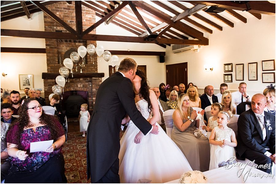 Unobtrusive photographs that show the emotion and feeling of the wedding ceremony at Oak Farm in Cannock by Cannock Wedding Photographer Barry James