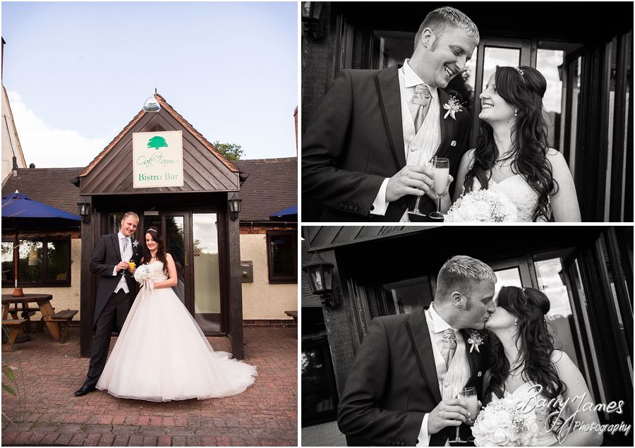 Contemporary portraits of the Bride and Groom at Oak Farm in Cannock by Cannock Wedding Photographer Barry James