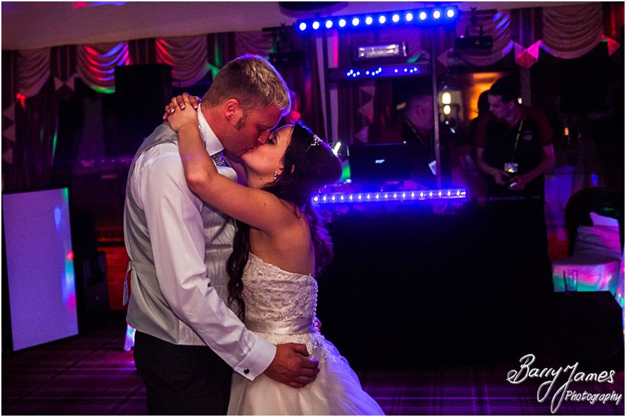 Creative photos showing the excitement and intimacy of the first dance at Oak Farm in Cannock by Cannock Wedding Photographer Barry James