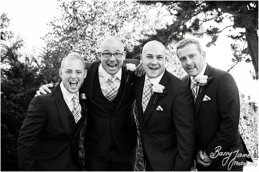 Creative contemporary photographs of the groom at The Fairlawns in Walsall by Fairlawns Wedding Photographer Barry James