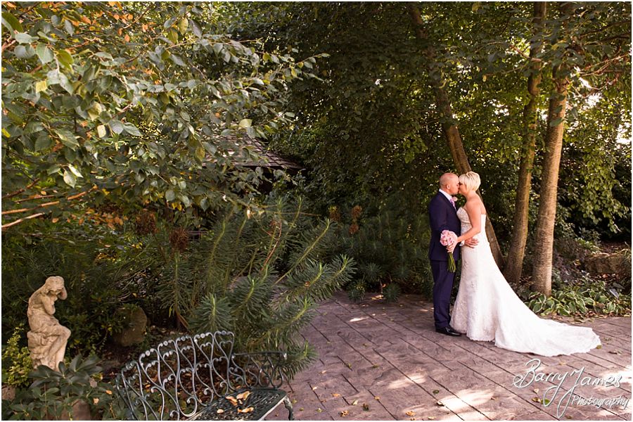 Creative photos of the bride and groom at The Fairlawns in Walsall by Fairlawns Wedding Photographer Barry James