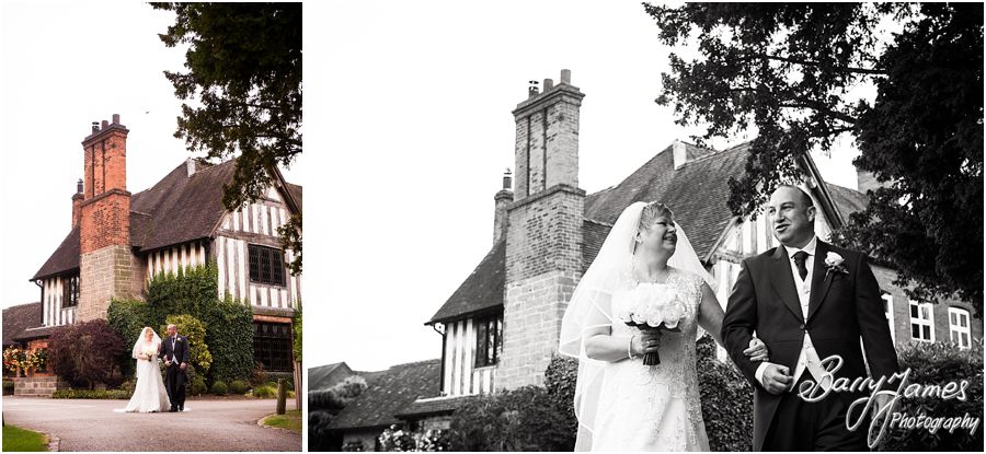 Classic and relaxed couple portraits around the autumnal grounds of The Moat House in Acton Trussell by Stafford Wedding Photographer Barry James