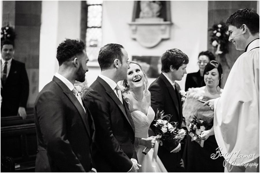 Storytelling photographs of the wedding ceremony at St Bartholomews in Penn by Wolverhampton Wedding Photographer Barry James